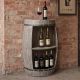 Biblioteci-Rafturi - Raft jumătate de butoi de vin, Bodega 80cm pin natur