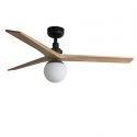 Lustra cu Ventilator aplicat tavan cu telecomanda KLIM M 125cm, negru/ pin