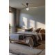 Lustre cu ventilator - Lustra cu Ventilator aplicat tavan cu telecomanda KLIM M 125cm, negru/ pin