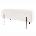 Bancheta tapitata cu spatiu de depozitare LOFT 100cm boucle white 