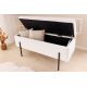 Banchete-Tabureti - Bancheta tapitata cu spatiu de depozitare LOFT 100cm boucle white