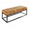 Bancheta tapitata Petit Beaute 110cm, catifea galben mustar