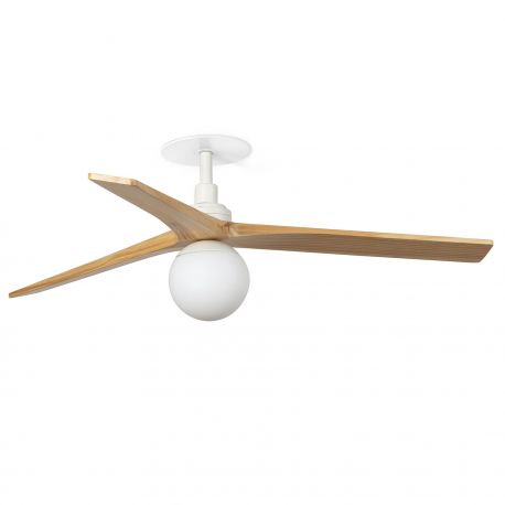 Lustre cu ventilator - Lustra cu Ventilator incastrat tavan cu telecomanda KLIM M 125cm, alb/ pin