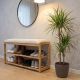 Banchete-Tabureti - Bancheta cu raft pentru pantofi ZEN-BO 80cm bambus