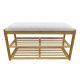 Banchete-Tabureti - Bancheta cu raft pentru pantofi ZEN-BO 80cm bambus