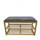 Banchete-Tabureti - Bancheta cu raft pentru pantofi ZEN-BO 80cm bambus