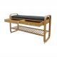 Banchete-Tabureti - Bancheta cu raft pentru pantofi si sertare ZEN-BO 100cm bambus