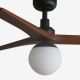 Lustre cu ventilator - Lustra cu Ventilator smart sistem TUYA si telecomanda KLIM M 125cm, negru/ nuc
