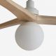 Lustre cu ventilator - Lustra cu Ventilator smart sistem TUYA si telecomanda KLIM M 125cm, alb/ pin