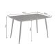 Mese dining - Masa dining cu blat ceramic Milano gri 140x80cm