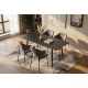 Mese dining - Masa dining cu blat ceramic Milano gri 140x80cm