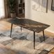 Mese dining - Masa dining cu blat ceramic Milano Aurora Oro 140x80cm