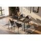 Mese dining - Masa dining cu blat ceramic Milano Aurora Oro 140x80cm