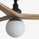 Lustre cu ventilator - Lustra cu Ventilator smart sistem TUYA si telecomanda KLIM M 125cm, negru/ pin