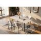Mese dining - Masa dining cu blat ceramic Milano alb 140x80cm