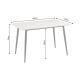 Mese dining - Masa dining cu blat ceramic Milano alb 140x80cm