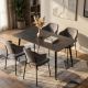 Mese dining - Masa dining cu blat ceramic Milano gri 120x80cm