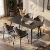 Masa dining cu blat ceramic Milano gri 120x80cm
