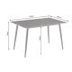 Mese dining - Masa dining cu blat ceramic Milano gri 120x80cm