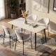 Mese dining - Masa dining cu blat ceramic Milano Alb 120x80cm