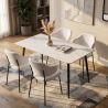 Masa dining cu blat ceramic Milano Alb 120x80cm