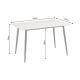 Mese dining - Masa dining cu blat ceramic Milano Alb 120x80cm