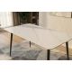 Mese dining - Masa dining cu blat ceramic Milano Alb 120x80cm