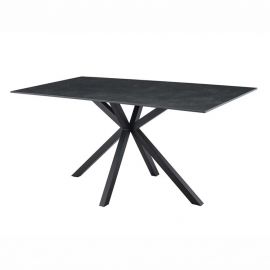 Masa dining cu blat ceramic GALAXIE gri 160x90cm