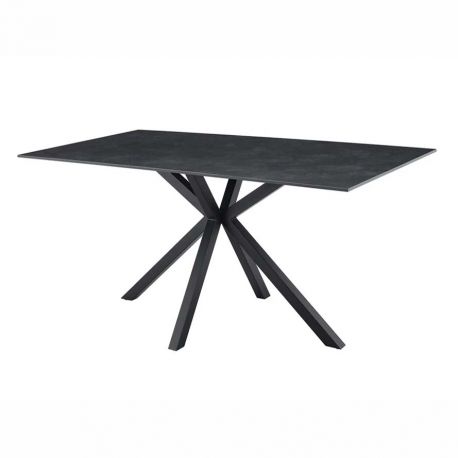 Mese dining - Masa dining cu blat ceramic GALAXIE gri 160x90cm