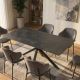 Mese dining - Masa dining cu blat ceramic GALAXIE gri 160x90cm