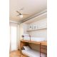 Lustre cu ventilator - Lustra cu Ventilator aplicat tavan cu telecomanda KLIM S 92,5cm, alb/ pin