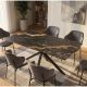 Mese dining - Masa dining cu blat ceramic GALAXIE Aurora Oro 160x90cm