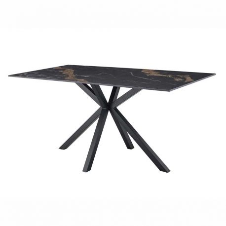 Mese dining - Masa dining cu blat ceramic GALAXIE Aurora Oro 160x90cm