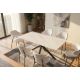 Mese dining - Masa dining cu blat ceramic GALAXIE alb 160x90cm