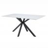 Masa dining cu blat ceramic GALAXIE alb 160x90cm