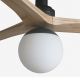 Lustre cu ventilator - Lustra cu Ventilator aplicat tavan cu telecomanda KLIM S 92,5cm, negru/ pin