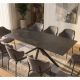 Mese dining - Masa dining cu blat ceramic GALAXIE gri 180x90cm