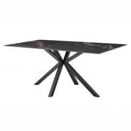 Masa dining cu blat ceramic GALAXIE Aurora Oro 180x90cm