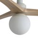 Lustre cu ventilator - Lustra cu Ventilator smart sistem TUYA si telecomanda KLIM S 92,5cm, alb/ pin