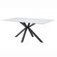Mese dining - Masa dining cu blat ceramic GALAXIE Alb 180x90cm