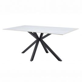 Masa dining cu blat ceramic GALAXIE Alb 180x90cm