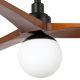 Lustre cu ventilator - Lustra cu Ventilator smart sistem TUYA si telecomanda KLIM S 92,5cm, negru/ nuc