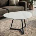 Masuta de cafea cu blat ceramic alb MARVELOUS 70cm