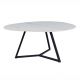 Masute Living - Masuta de cafea cu blat ceramic alb MARVELOUS 70cm