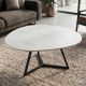 Masute Living - Masuta de cafea cu blat ceramic alb MARVELOUS 90cm
