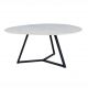 Masute Living - Masuta de cafea cu blat ceramic alb MARVELOUS 90cm