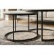 Masute Living - Set de 2 masute cu blat ceramic alb ELEGANCE 75cm