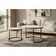 Masute Living - Set de 2 masute cu blat ceramic alb ELEGANCE 75cm