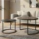 Masute Living - Set de 2 masute cu blat ceramic Aurora Oro ELEGANCE 75cm