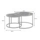 Masute Living - Set de 2 masute cu blat ceramic Aurora Oro ELEGANCE 75cm